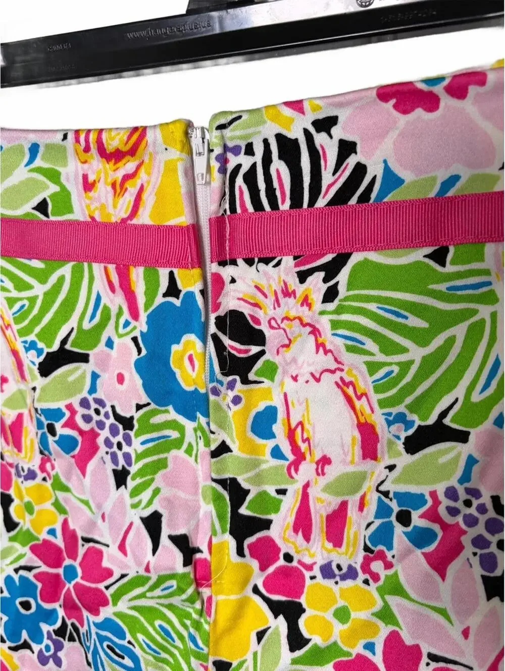 Bamboo Traders Womens Size 12 Tropical Floral Parrot Skort Pink Green